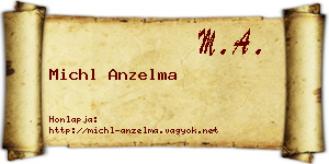 Michl Anzelma névjegykártya